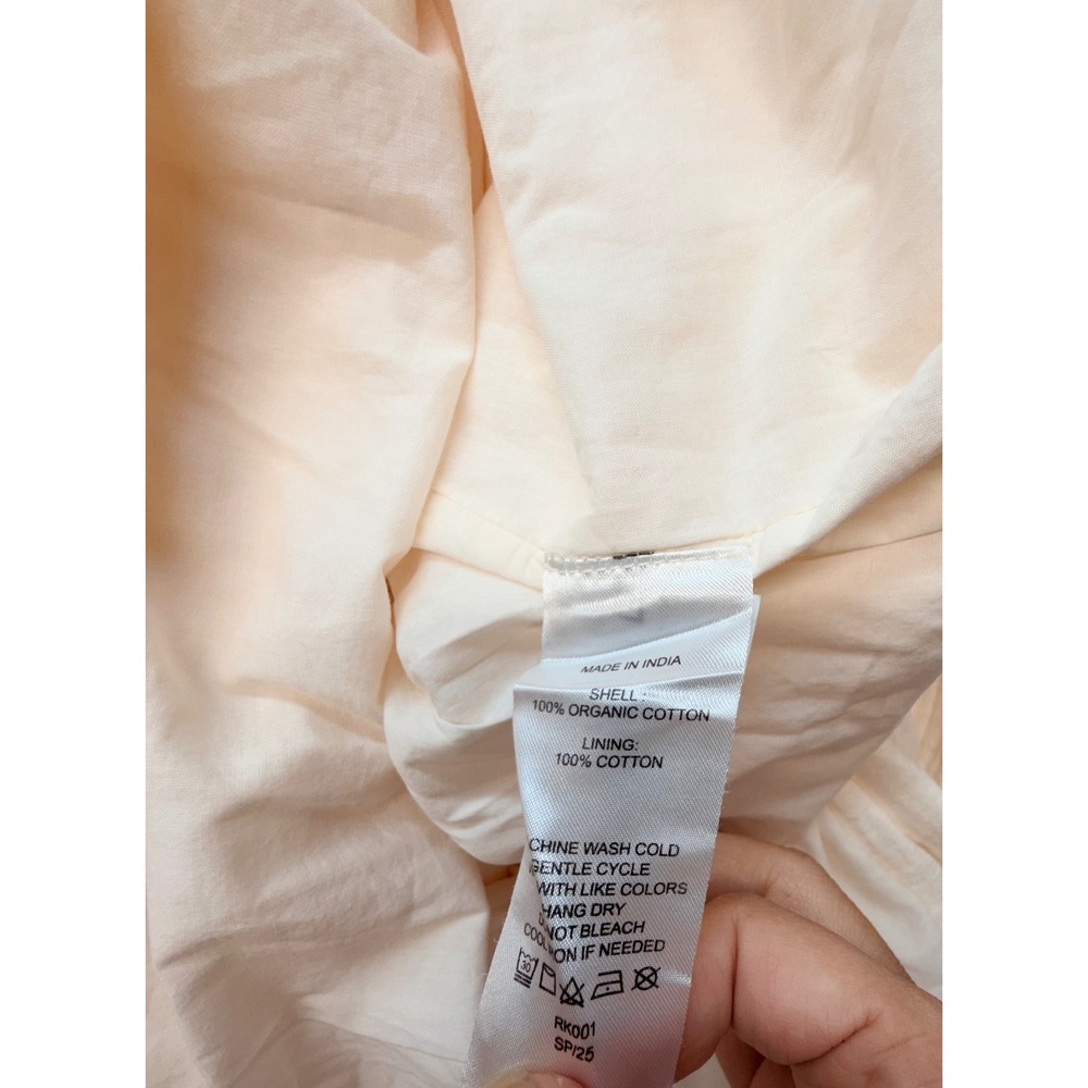 Quince Organic Cotton Gauze Sleeveless Maxi Dress Cream White Small - Picture 9 of 10